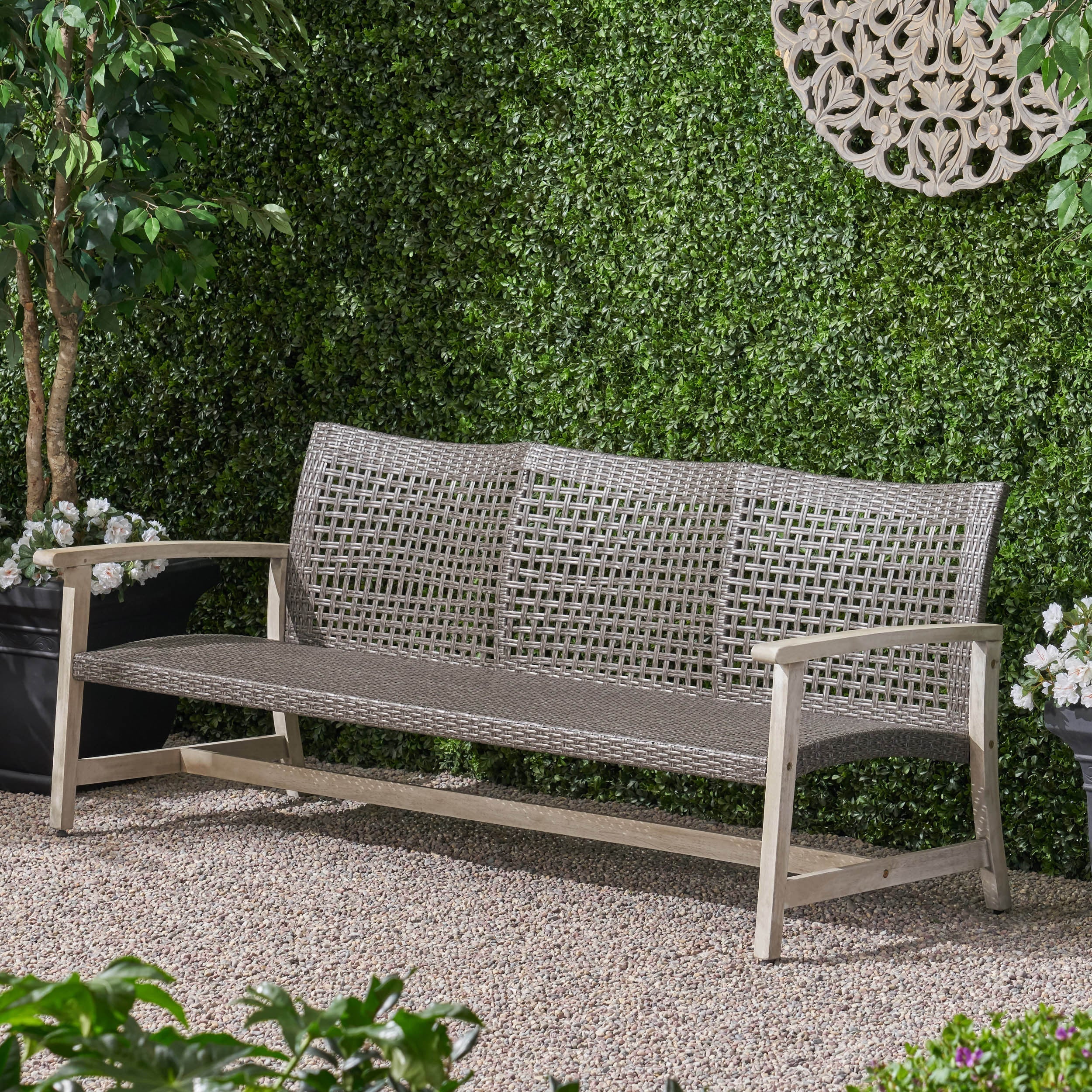 Hampton Outdoor Rattan 3 Seater Sofa