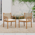 Porto Outdoor Dining Chairs, Set of 2