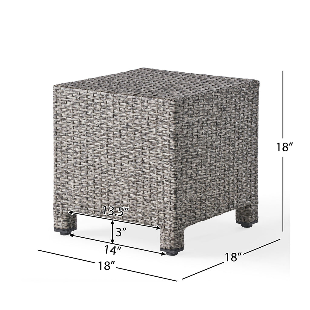 Puerta Rattan Cube Side Table