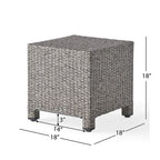 Puerta Rattan Cube Side Table