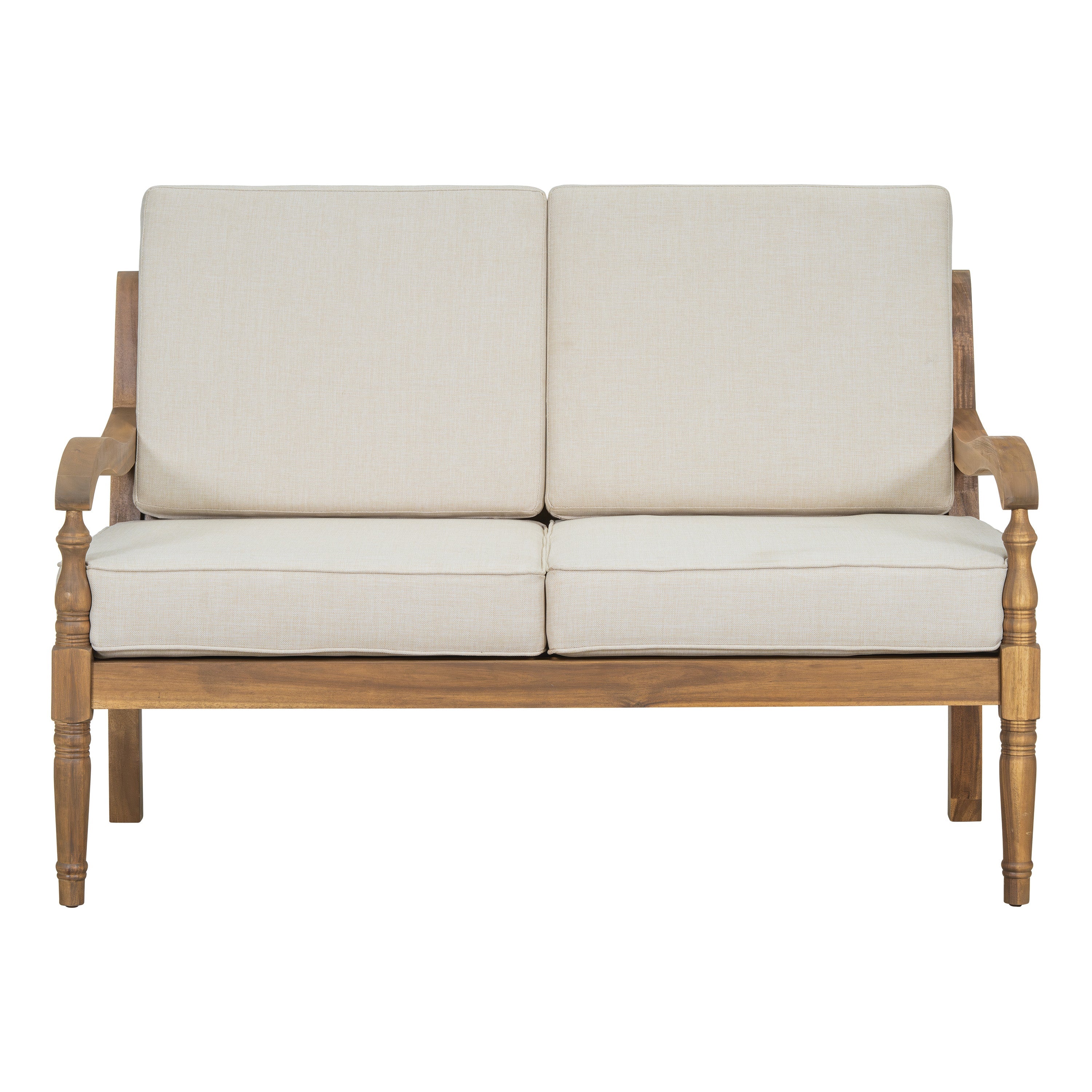 Islewood Acacia Wood Outdoor Loveseat with Cushions