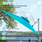 9'x 11' Rectangle Cantilever Umbrella with Center Pole, Base Not Included