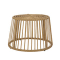 Enduring Outdoor Rattan Side Table with Cage Frame