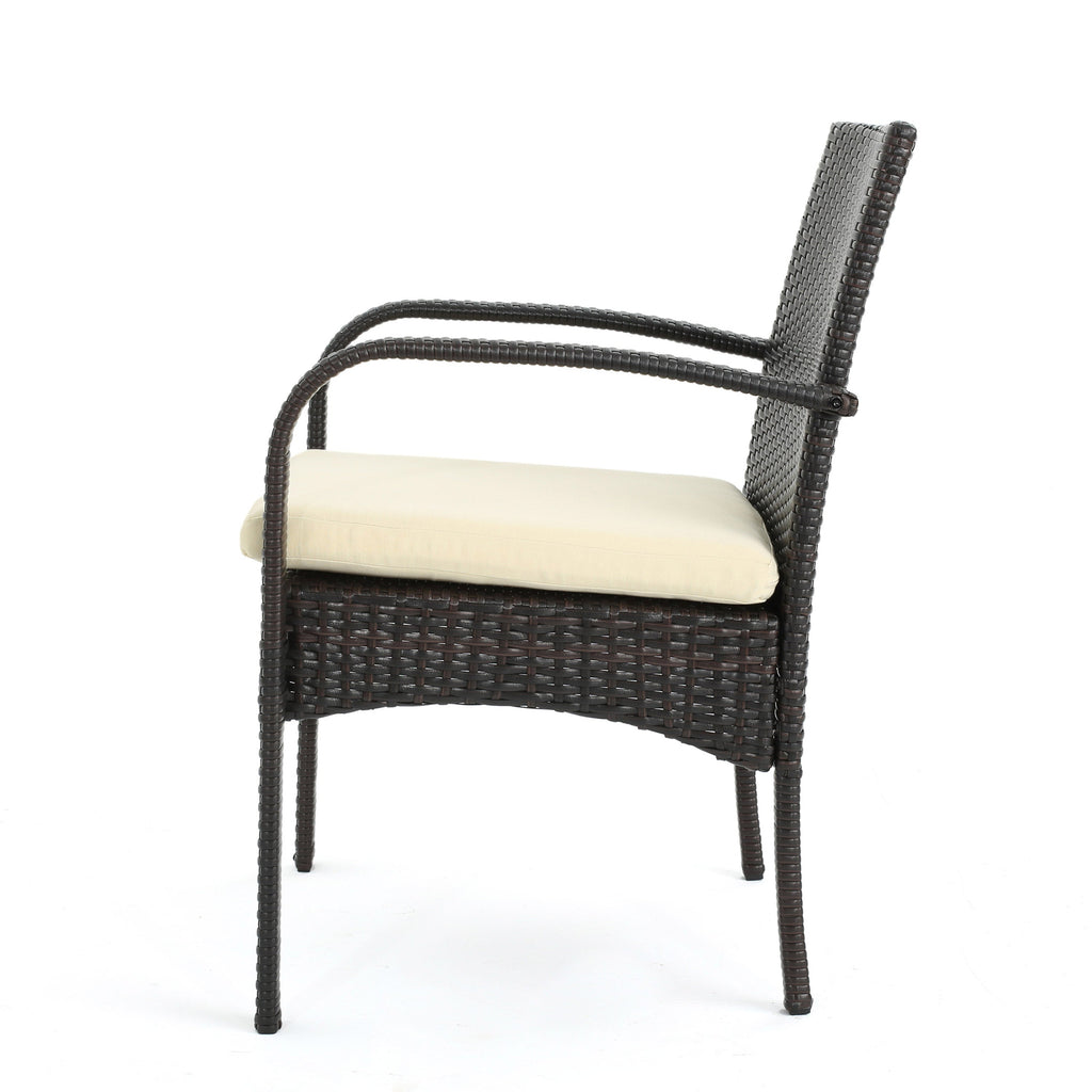 Cordoba Outdoor Wicker Dining Chairs, Set of 2
