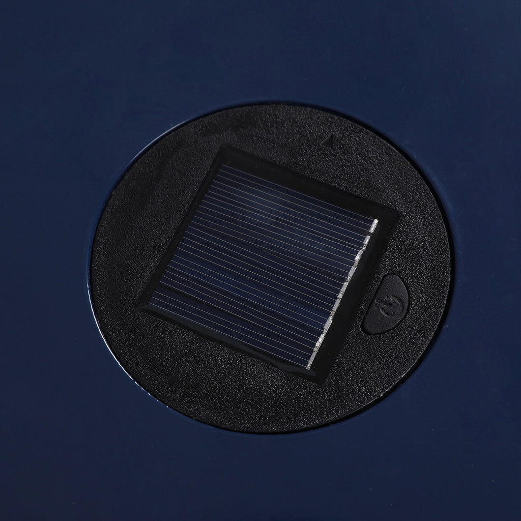 Sunhaven Punched Metal Solar Side Table with Built-in Solar Battery