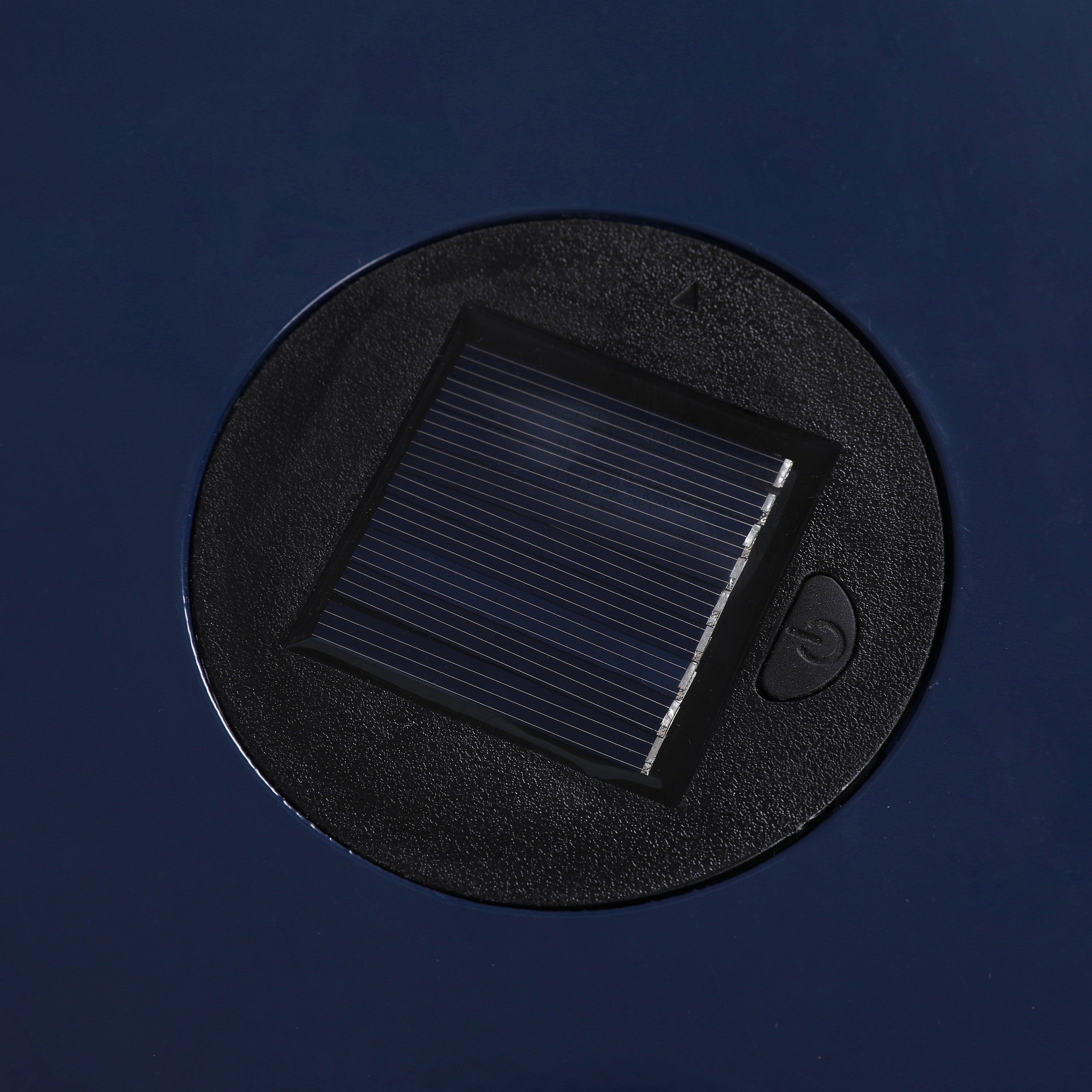Sunhaven Punched Metal Solar Side Table with Built-in Solar Battery