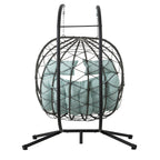 2-Person Swinging Egg Chair with Stand
