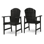 Outdoor Weather Resistant Acacia Wood Adirondack Dining Chairs, Set of 2