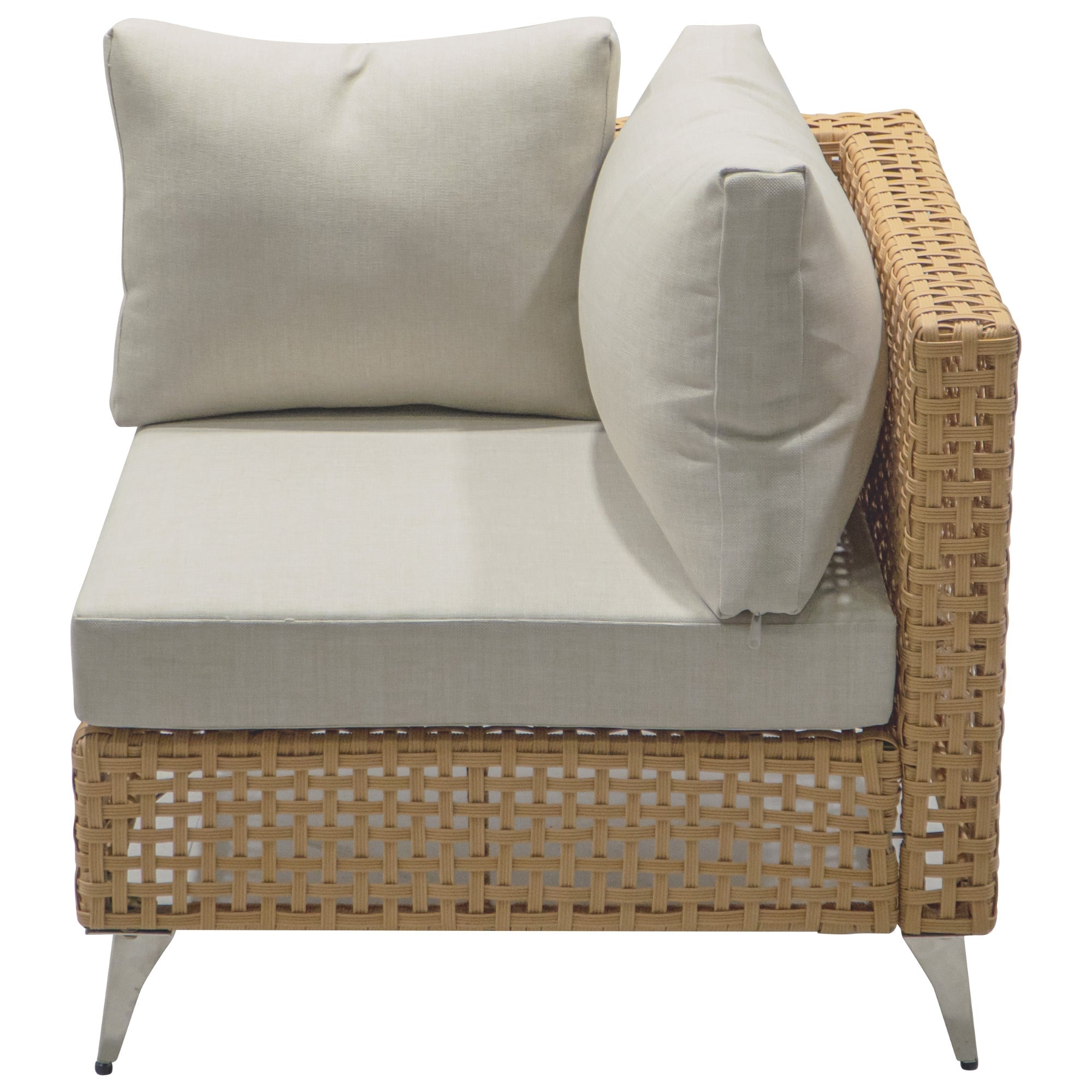 7-Piece Outdoor Wicker Sectional Sofa with Water Resistant Cushions and Coffee Table