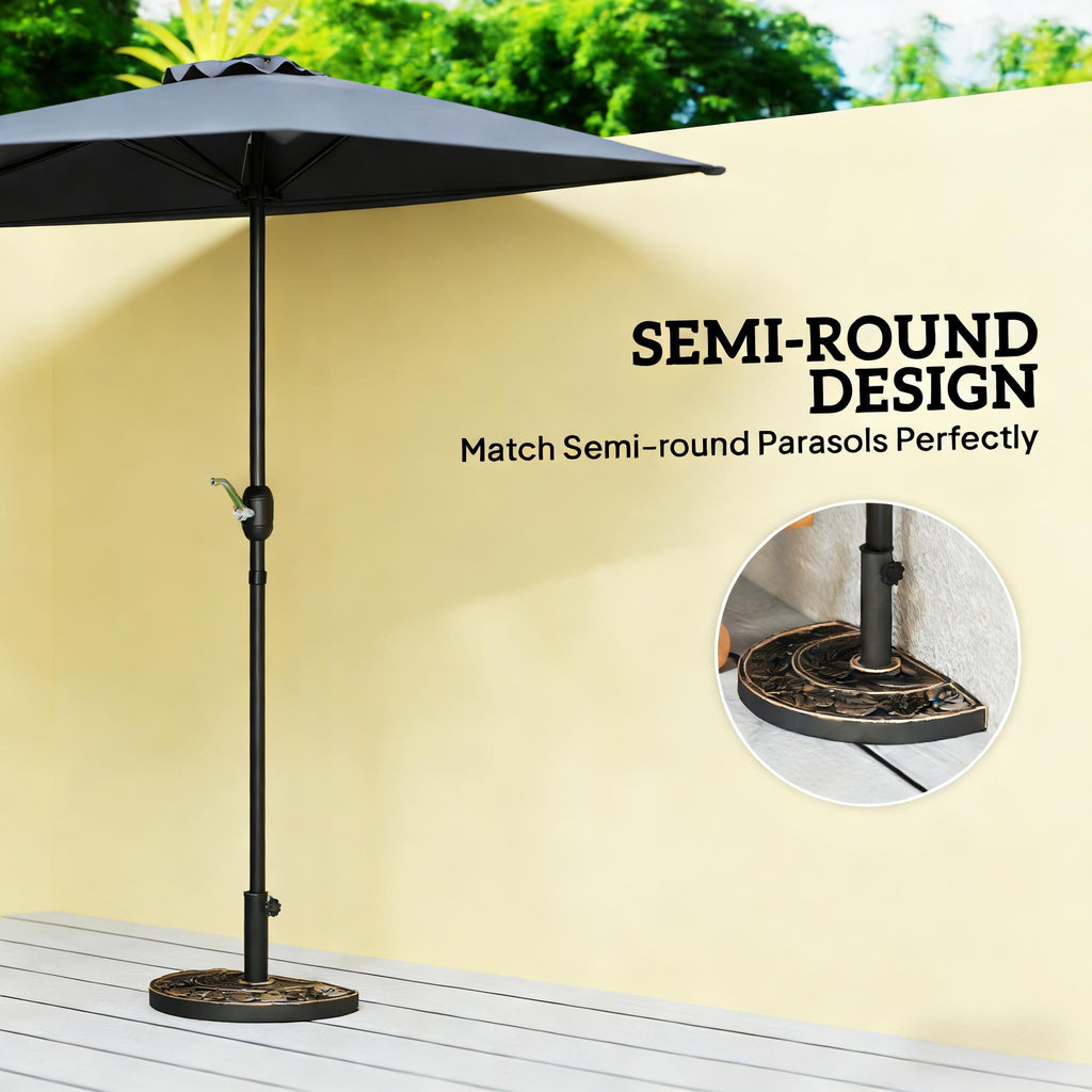 Half Round Outdoor Decorative Umbrella Base