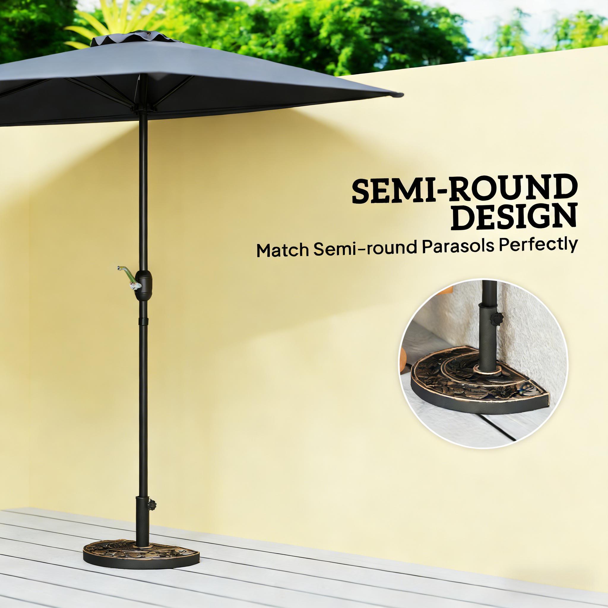 Half Round Outdoor Decorative Umbrella Base