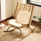 High Square Back Modern Outdoor Rocking Chair