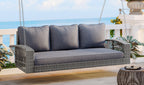 3-Person Large Porch Swing with Cushions
