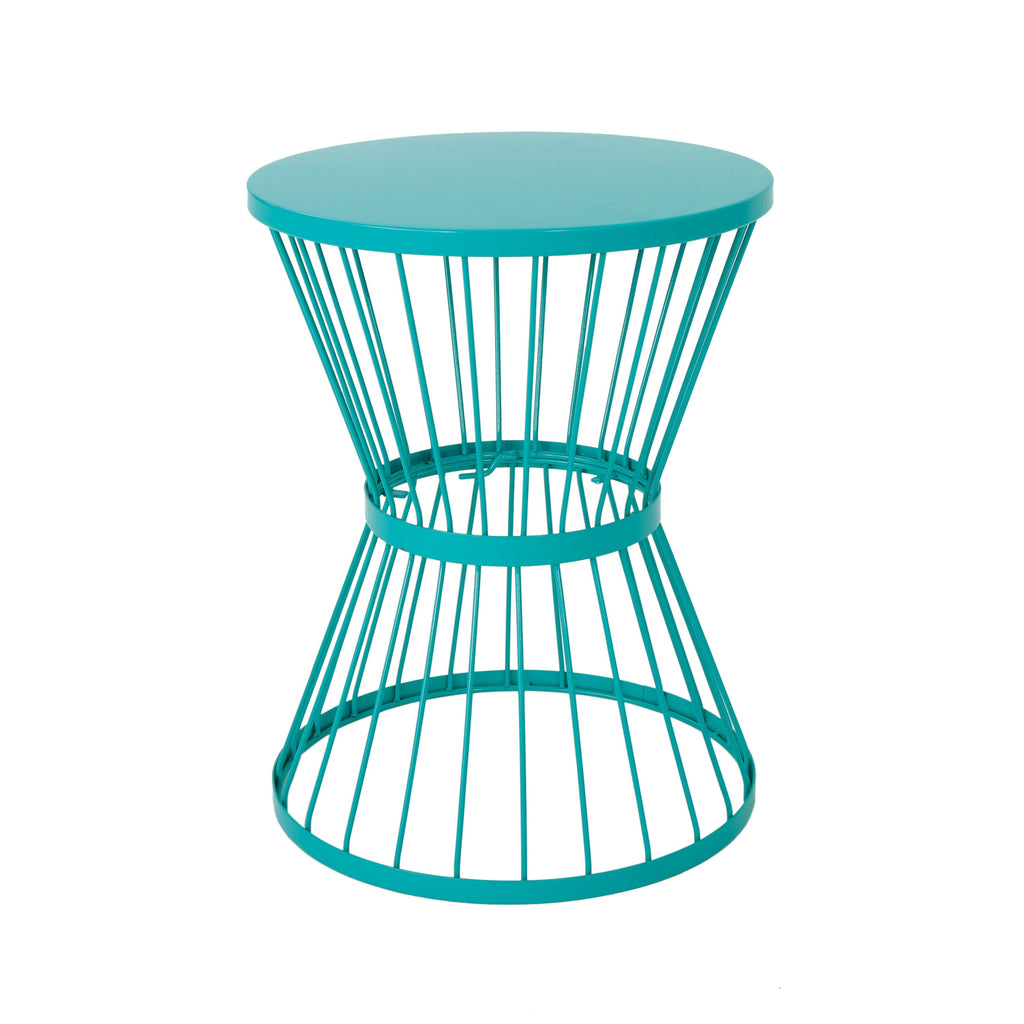 16" Outdoor Stainless Steel Colorpop Side Table
