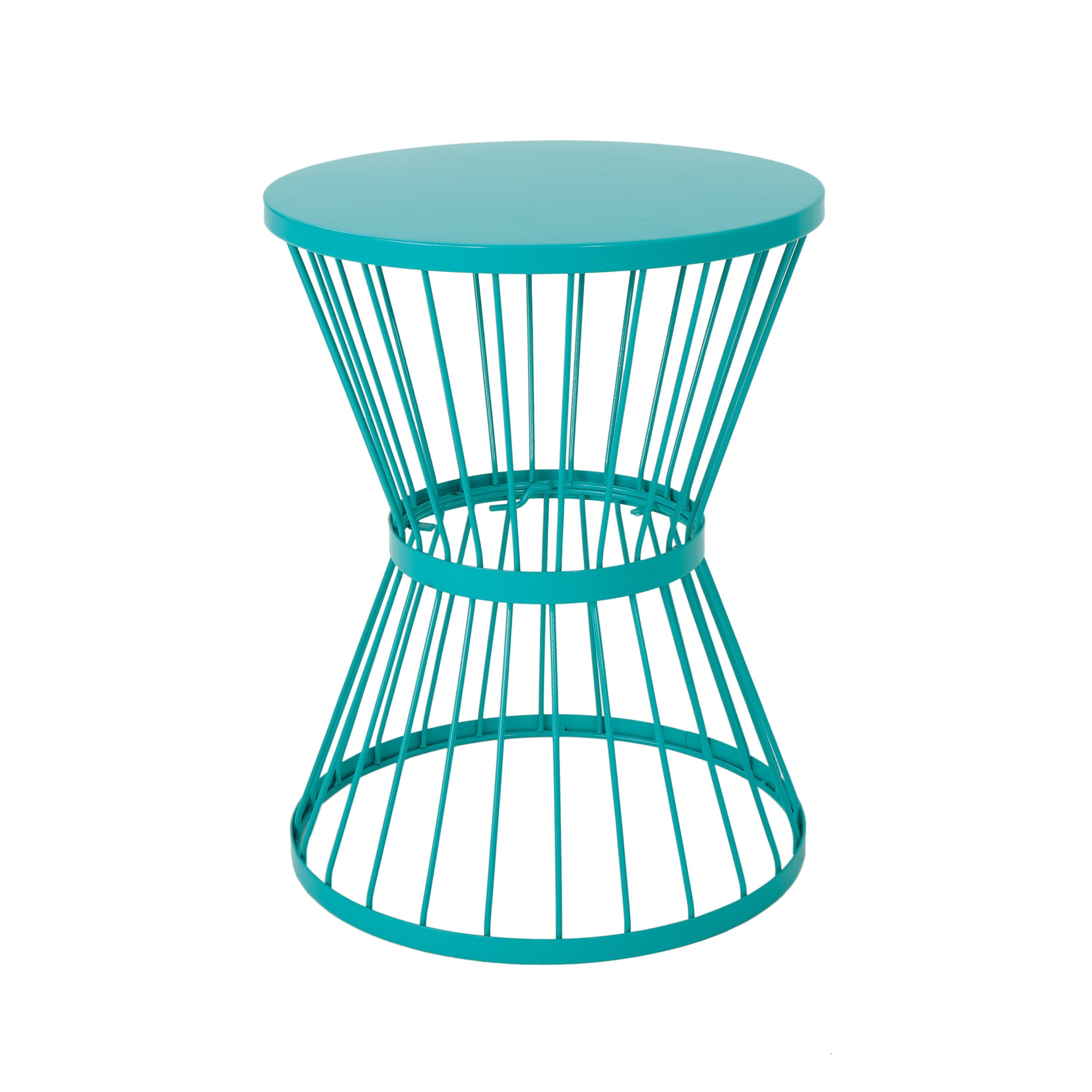 16" Outdoor Stainless Steel Colorpop Side Table