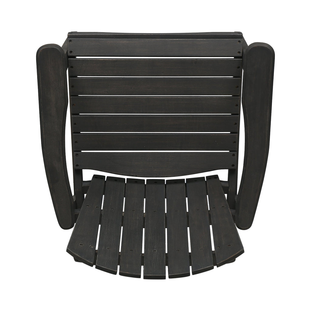 Outdoor Weather Resistant Acacia Wood Adirondack Dining Chairs, Set of 2