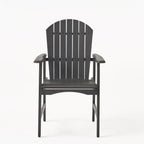 Outdoor Weather Resistant Acacia Wood Adirondack Dining Chairs, Set of 2