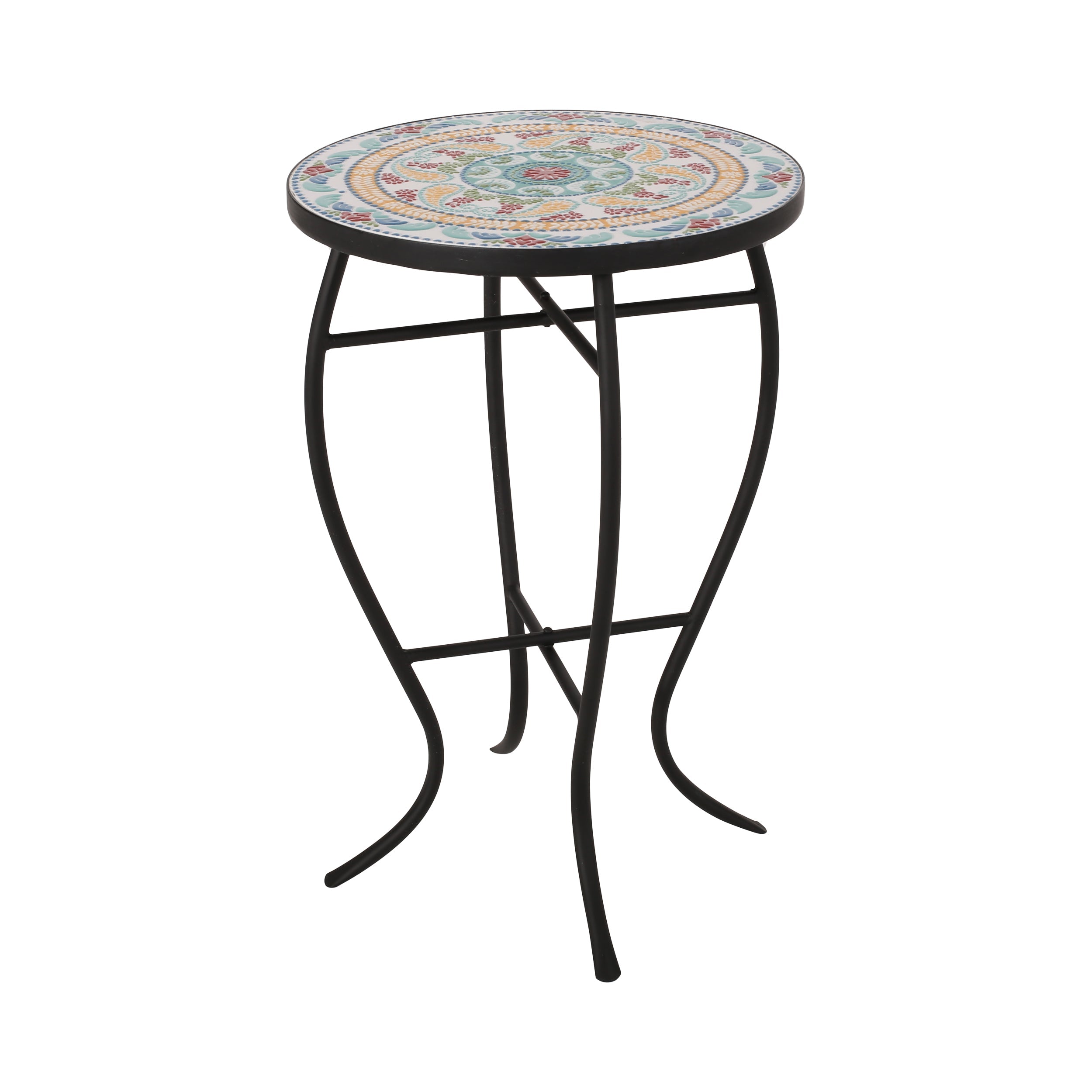 La Crescenta Mosaic Outdoor Side Table
