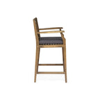 Perla Outdoor Acacia Wood Barstools, Set of 2