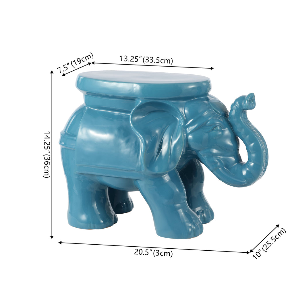 Elephant Ceramic Garden Stool