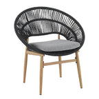 Cyril Outdoor Wicker Papasan Style Dining Chair, Set of 2