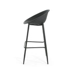 Rhodochrosite Outdoor Bar Stool with Diamond Mesh Pattern and Footrest, Set of 2