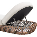 Willow Wicker & Sunbrella Upholstered Patio Lounger