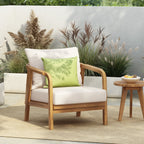 Calder Outdoor Lounge Chair with Woven Backrest