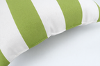 Lime & White Stripe Outdoor Square Pillows, Set of 2