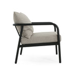 Outdoor Club Chair with Aluminum Frame, Padded Seat and back Cushions, Set of 2