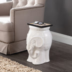 Orla Bohemian Elephant Ceramic Garden Stool