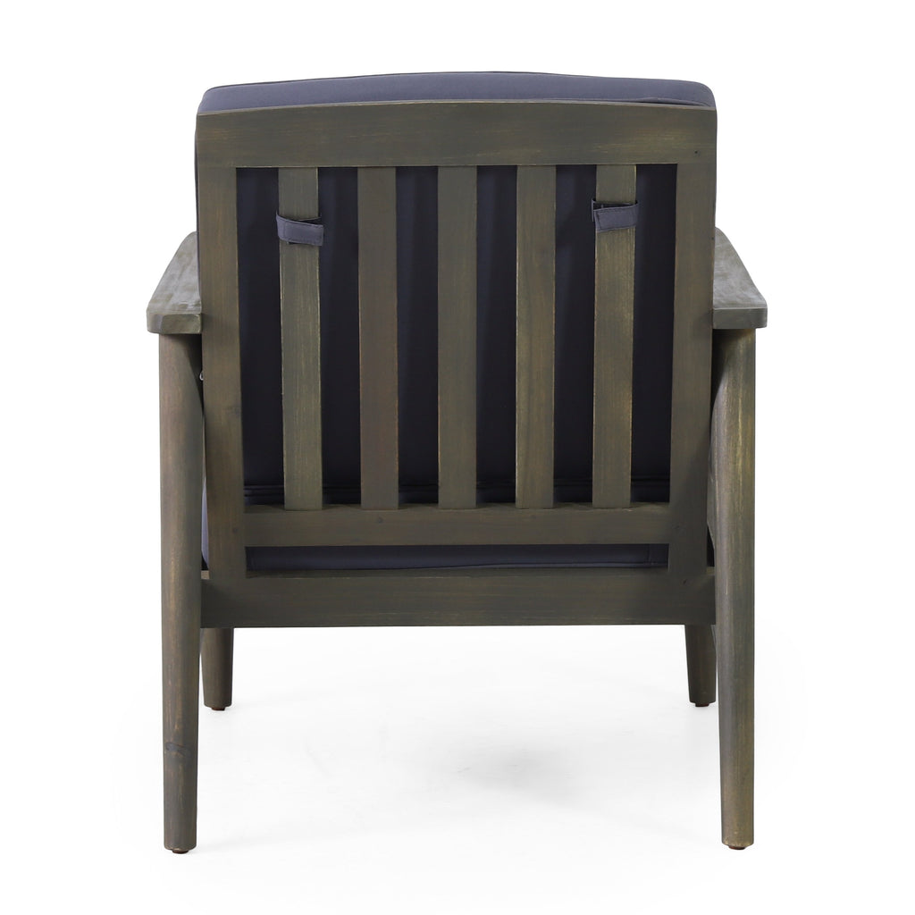 Ellsworth Outdoor Acacia Wood Club Chair