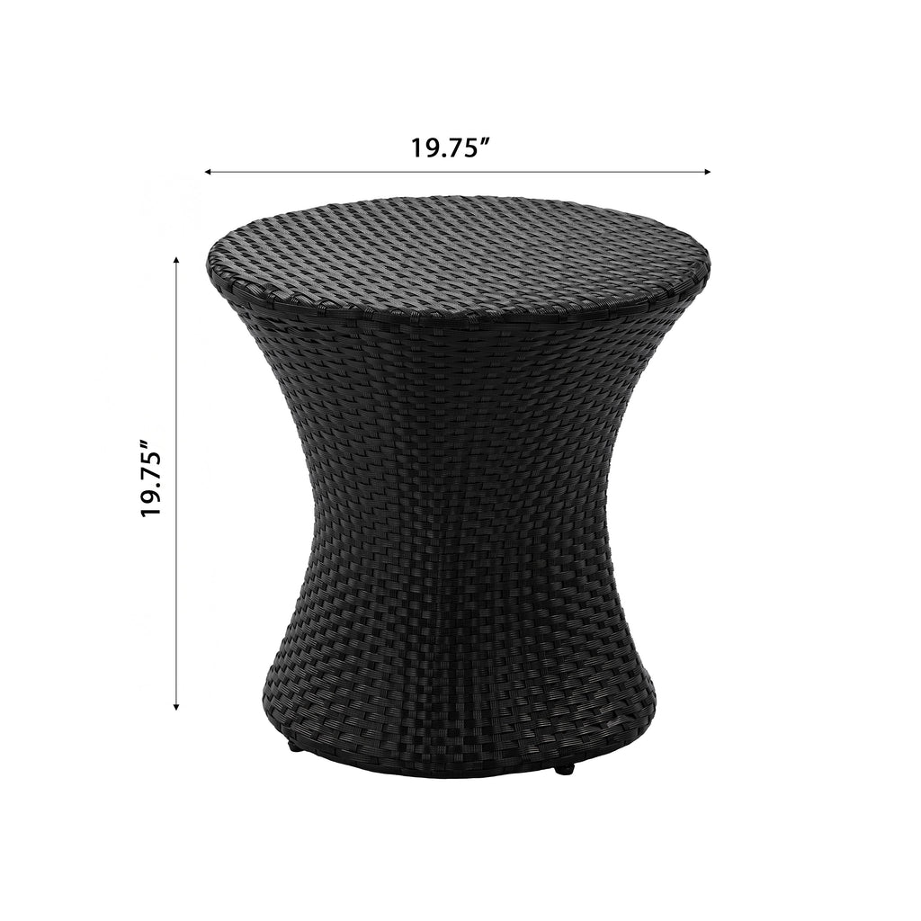 Thrive Hourglass Rattan Outdoor Side Table