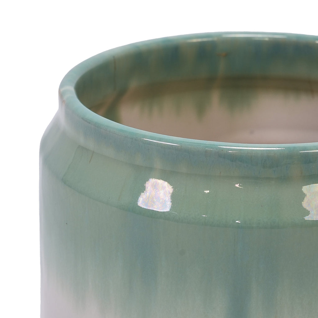 Rumi Blue Handmade Ceramic Planter, Set of 2