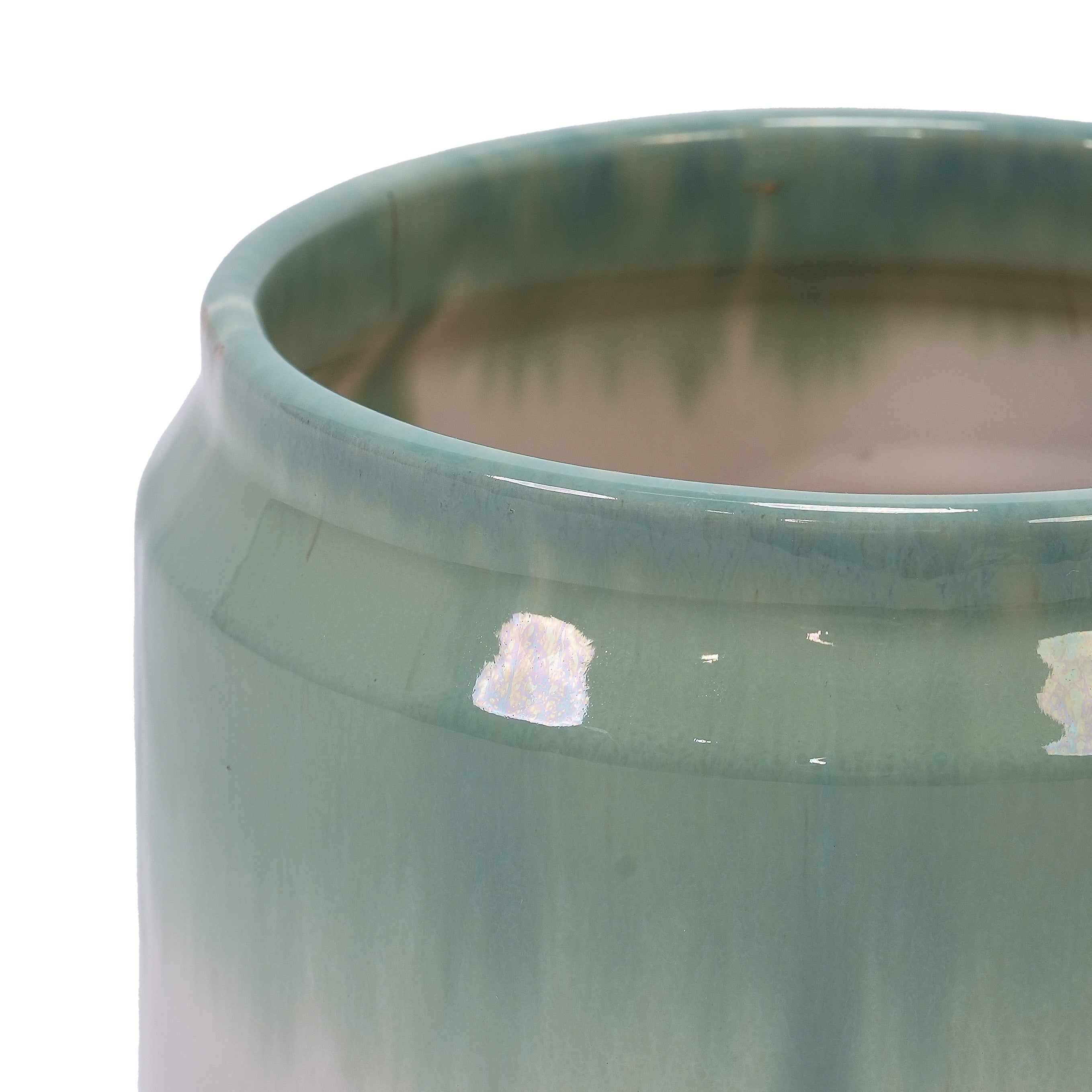 Rumi Blue Handmade Ceramic Planter, Set of 2