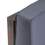 Oana Outdoor Acacia Wood Club Chair with Cushion