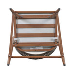 Outdoor Metal Frame Stools with Scallop-Shaped Backrest & Water-Resistant Cushions, Set of 2