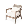 Outdoor Club Chair with Water-Repellent Cushion and Criss-cross Weaving Backrest
