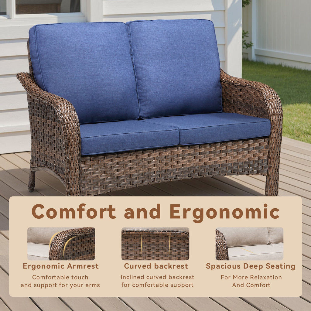 Marlowe Wicker Outdoor Loveseat