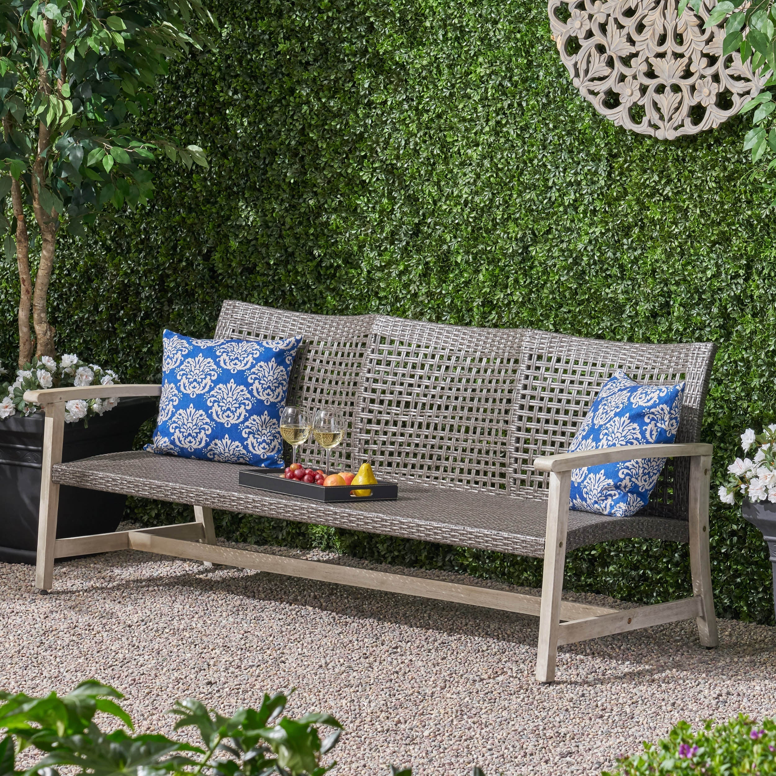 Hampton Outdoor Rattan 3 Seater Sofa