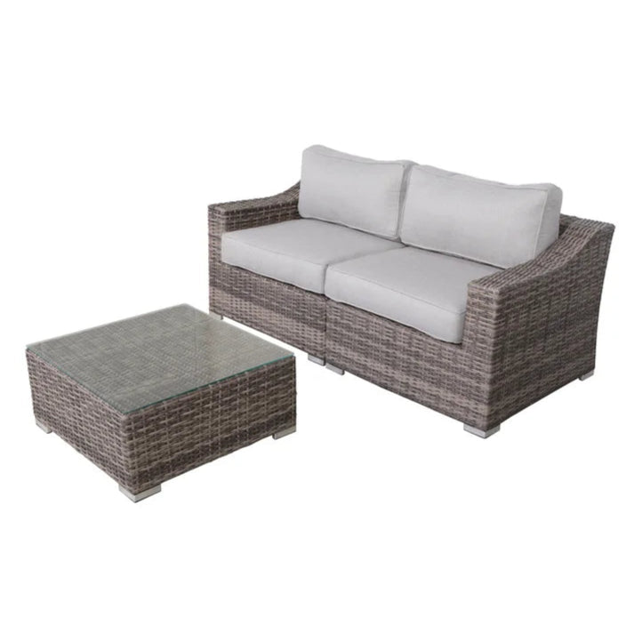 Laguna Sol Fully Assembled 2-Person Wicker Seating Set with Cushions