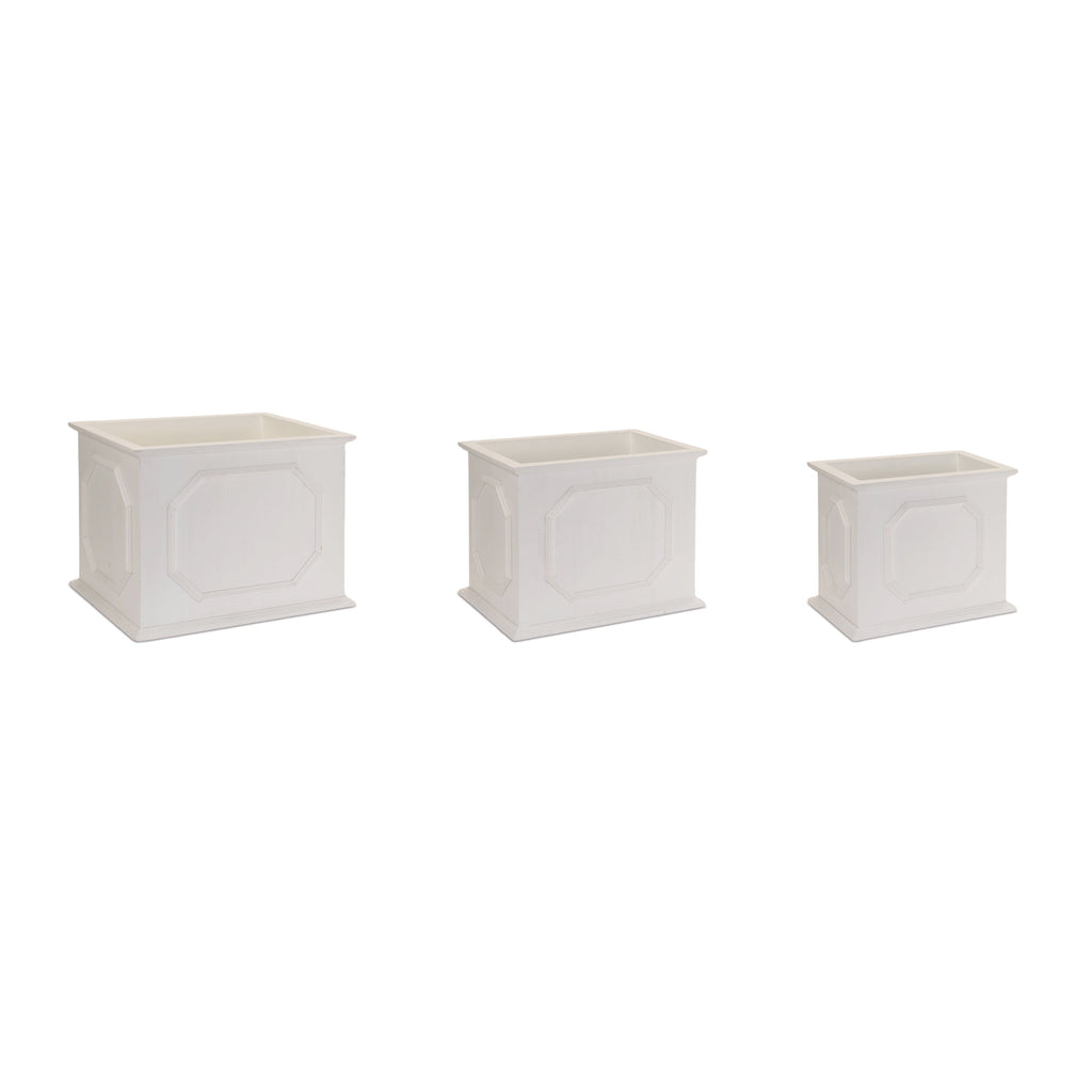 Wooden Box Planter, Set of 3