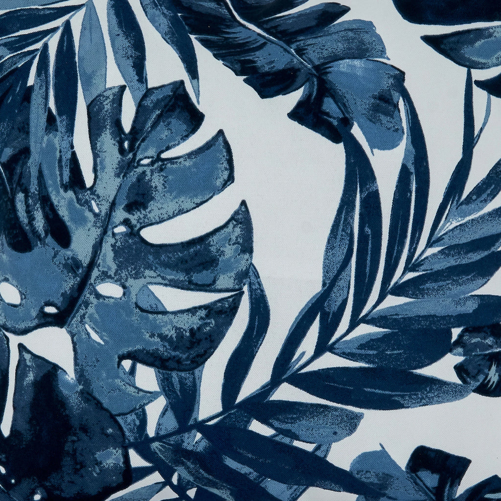 Outdoor Polyester Filled Throw Pillow With Blue Tropic Design