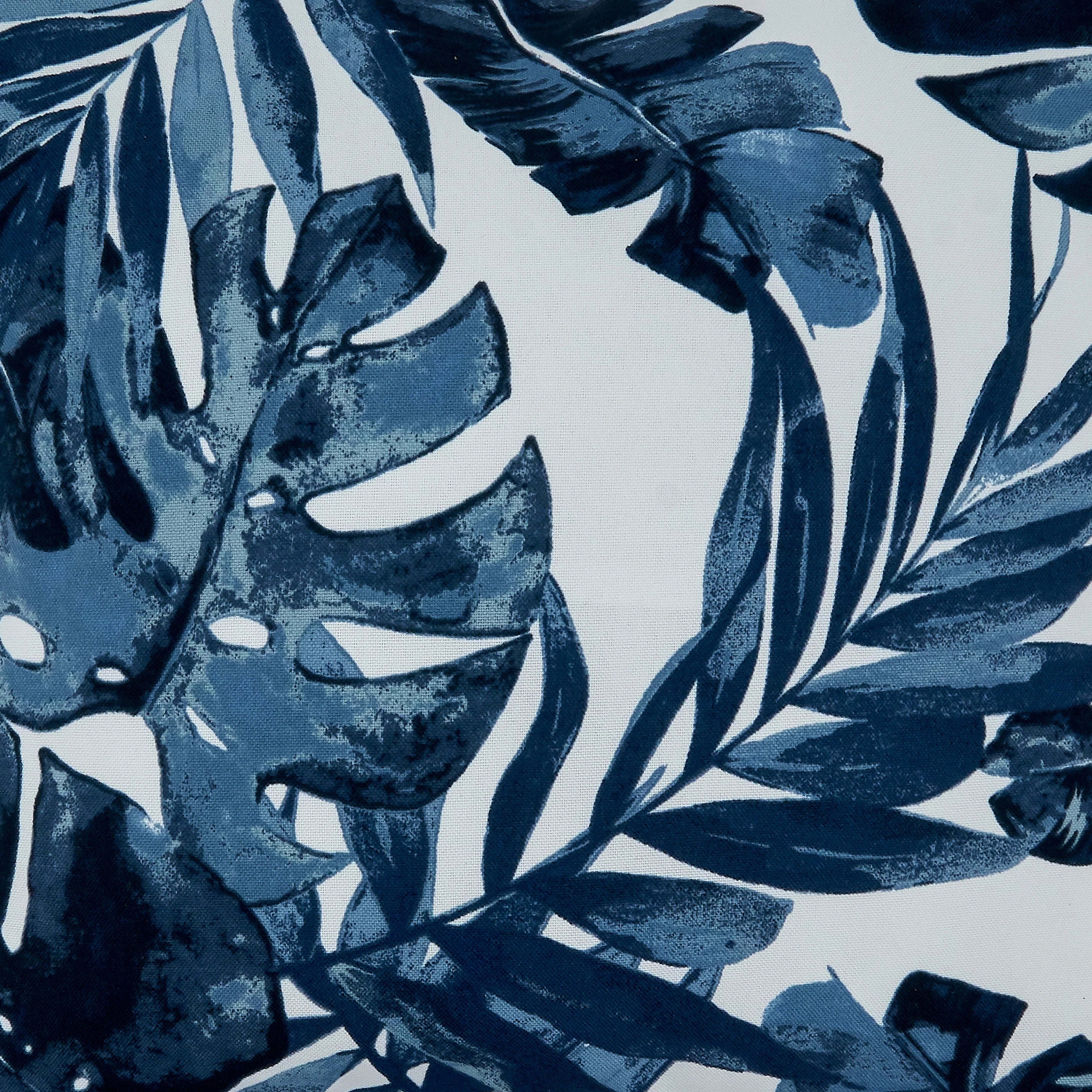 Outdoor Polyester Filled Throw Pillow With Blue Tropic Design