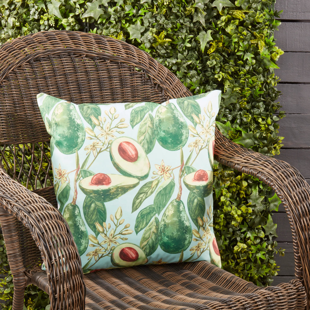 Fresh Harvest Avocado Haven Outdoor Polyester Filled Throw Pillow