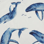 Playful Whales Outdoor Polyester Filled Throw Pillow