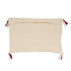 Tasseled Plaid Outdoor Polyester Filled Throw Pillow
