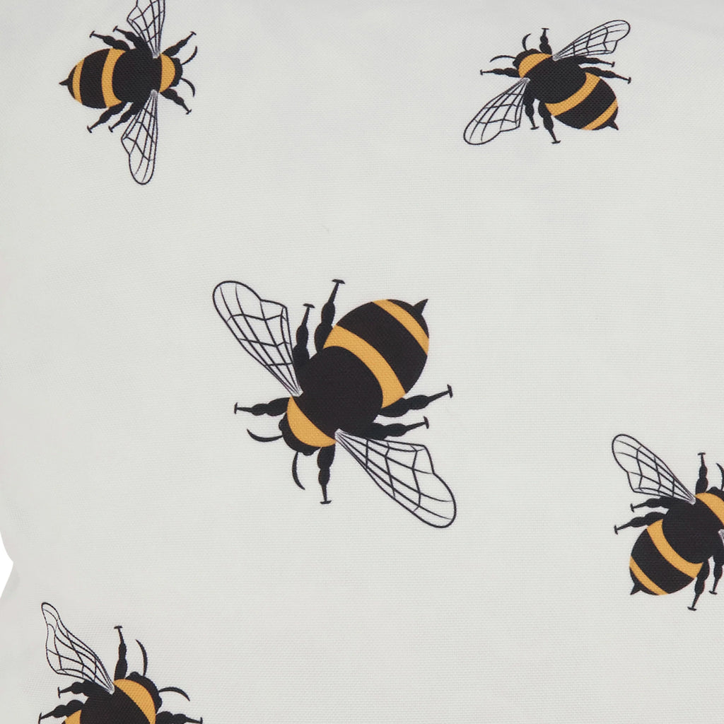 Charming Bumble Bee Outdoor Polyester Filled Throw Pillow