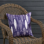 Whimsical School of Fish Outdoor Polyester Filled Throw Pillow