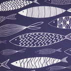 Whimsical School of Fish Outdoor Polyester Filled Throw Pillow